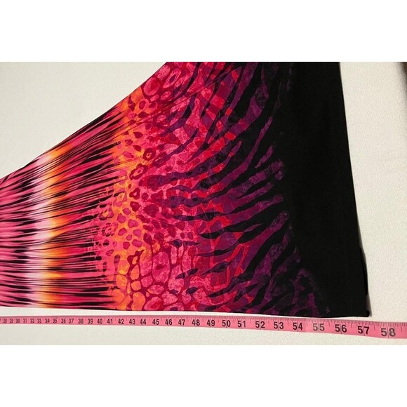 Catherine’s 3x Women's Pink Multicolor Leopard Dress Sleeveless Beaded Accent - Picture 6 of 7